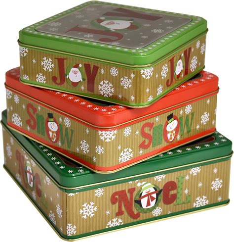 christmas tins metal tin box|where to buy christmas tins.